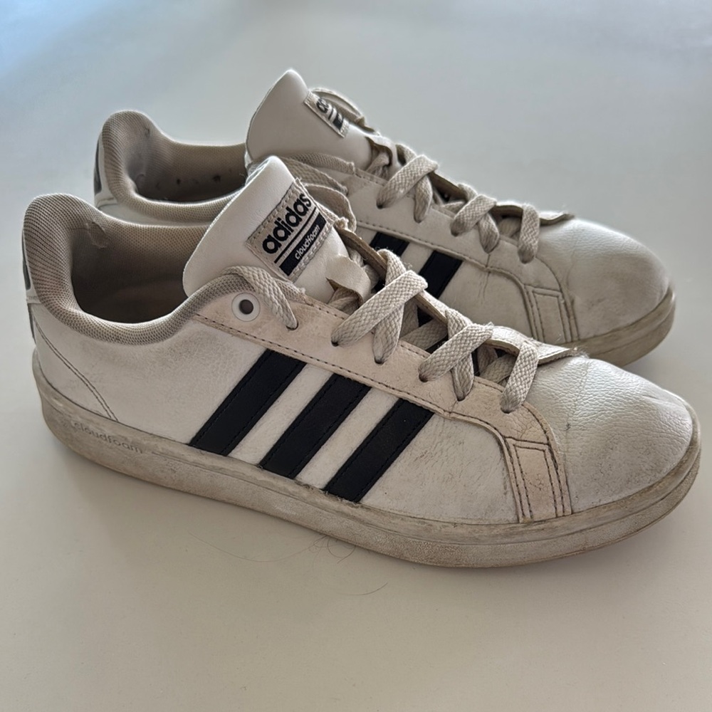 Adidas White and Black Sneakers size 7